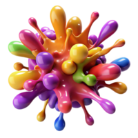 elegant minimalist A Chaotic Explosion of Colorful Paint Sp high resolution png