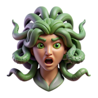 impressive rustic A Vengeful Medusa with Snakes for Hair detailed png