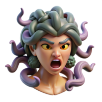beautiful rustic A Vengeful Medusa with Snakes for Hair genuine png