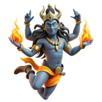 elegant modern A Dynamic Depiction of the Hindu God Shiv high resolution png