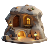 magnificent abstract A Subterranean Dwelling Built Into a Cliff high resolution png