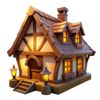 magnificent rustic A Tudor Style Cottage with a Thatched Roof high quality png