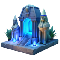 extraordinary minimalist A Mysterious Sphinx Guarding a Hidden Tem premium png