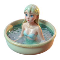 dramatic vintage A Nymph Bathing in a Crystal Cl high resolution png