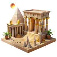 extraordinary vintage An Ancient Egyptian Temple with Hieroglyp png
