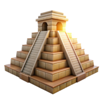 dramatic rustic An Ancient Mayan Pyramid Lush Jungle Sur detailed png