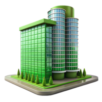 elegant rustic Modern Skyscraper with Green Wall high resolution png