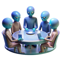 wonderful abstract A Group of Alien Diplomats with Diverse original png