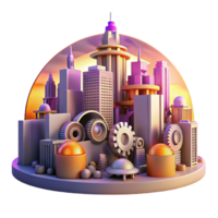 beautiful rustic A Steampunk Cityscape Towering Clockwork exclusive png