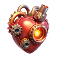impressive minimalist A Steampunk Heart Intricate Gears and Pi authentic png