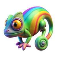 extraordinary traditional A Chameleon Camouflaged Against a Rainbow original png