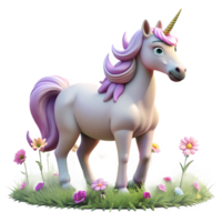 impressive traditional Majestic Unicorn Grazing in a Field original png