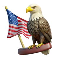 elegant creative A Majestic Bald Eagle Perched on a Branch detailed png
