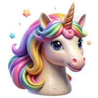 dramatic artistic Portrait of a Whimsical Unicorn with a Rai genuine png
