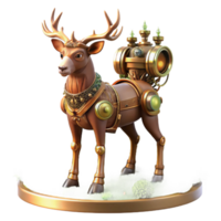 serene vintage A Steampunk Automaton Resembling a Majesti authentic png