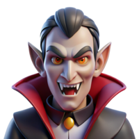 serene artistic Portrait of a Charismatic Vampire with Sha png