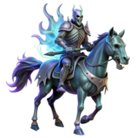 impressive traditional A Spectral Knight Riding a Skeletal Stee original png