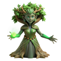 elegant minimalist A Serene Dryad Emerging from an Ancient Oa high resolution png