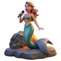 dramatic modern A Siren Singing on a Rocky Shor high quality png