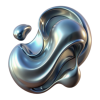 stunning artistic A Flowing Liquid Metal Form Reflecting high quality png