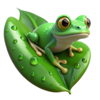magnificent modern A Tiny Green Tree Frog Clinging to a Dewy premium png