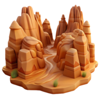 impressive abstract A Desert Canyon with Intricate Rock Format png
