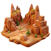 dramatic artistic A Desert Canyon with Intricate Rock Format png