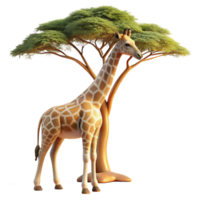 impressive abstract A Graceful Giraffe Reaching for Leaves On high resolution png