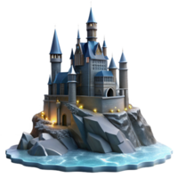 wonderful classic A Haunted Castle Perched on a Cliff Overl professional png