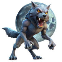impressive abstract A Fearsome Werewolf Howling at the Full M genuine png