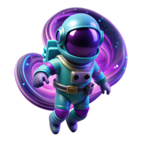 serene artistic A Lone Astronaut Clad in a Bioluminescent exclusive png