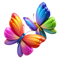elegant rustic A Group of Butterflies in a Meadow Vibra premium png