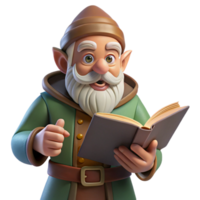 magnificent classic A Wise Old Gnome Studying a Ancient Tome I original png