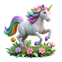 magnificent classic A Mystical Unicorn with a Rainbow Mane Ga original png