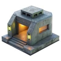 beautiful abstract A Minimalist Concrete Bunker Harsh Fluor authentic png