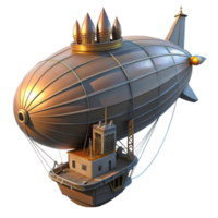 impressive contemporary A Steampunk Zeppelin Docking at a Floatin original png
