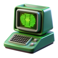 vibrant rustic A Vintage Computer Terminal Displaying L professional png