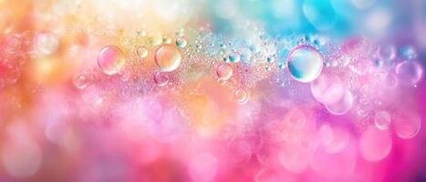 Water droplets on a colorful background photo
