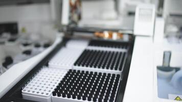 Laboratory with advanced equipment and an analyzer. The concept innovative technologies and top-notch equipment for precise scientific research video