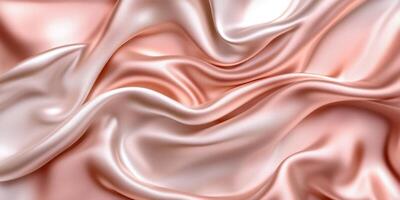 Luxurious soft gold to rose gold silk fabric texture for elegant design photo
