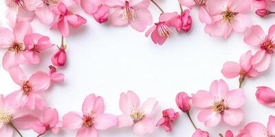 Elegant symmetrical cherry blossom arrangement for spring decor and floral design photo
