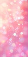 Dreamy pastel pink gradient background with soft bokeh lights. Design for cards and posters photo