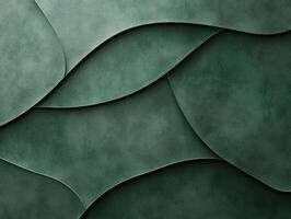 Elegant dark matte green embossed pattern background for design projects photo