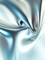Minimalist chrome surface with a smooth reflective finish for modern design photo