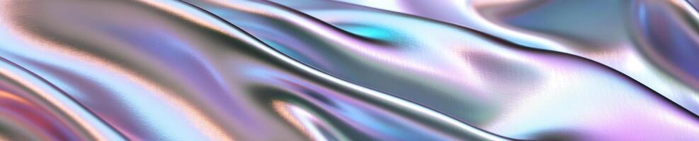 Futuristic holographic metallic surface in close up for modern design photo