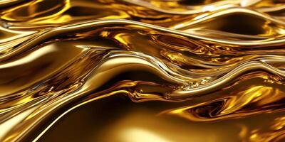 Flowing gold liquid texture for elegant design projects photo