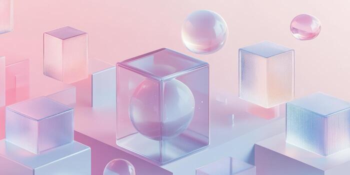 Futuristic ui ux concepts with abstract geometric shapes and ethereal atmosphere photo