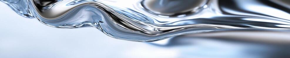 Dynamic chrome liquid splash abstraction for modern design and art projects photo