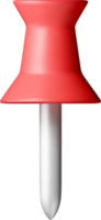 3D red color push pin png