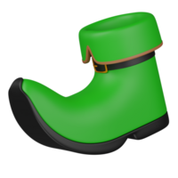 3d render Leprechaun green Boot illustration png